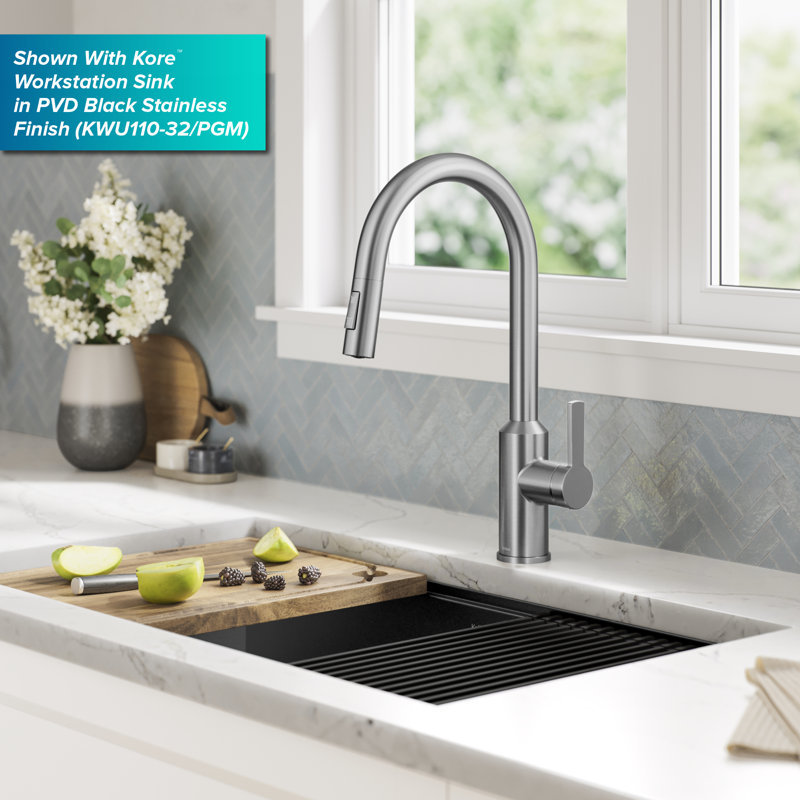KRAUS Oletto Touchless Sensor PullDown Single Handle Kitchen Faucet